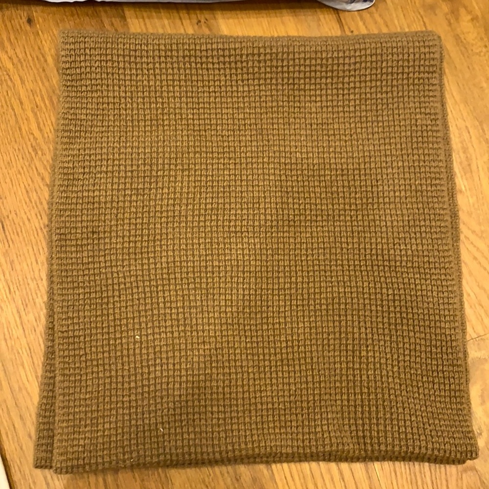 Tan Knit Infinity Scarf